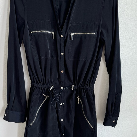 Michael Kors Navy Blue Shirt Dress Size S - Picture 2 of 7